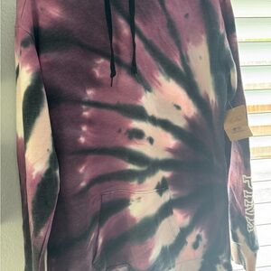 PINK Victoria's Secret Men's Black and Purple Sweater
